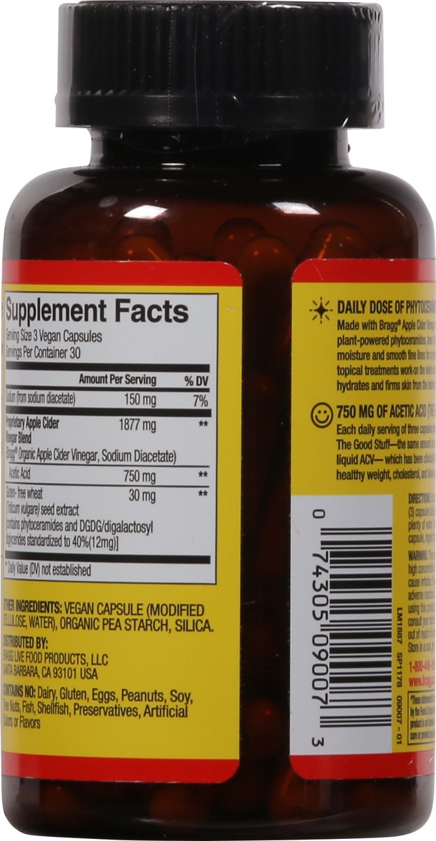 slide 9 of 13, Bragg Capsules Inner Glow Apple Cider Vinegar Apple Cider Vinegar - 90 ct, 90 ct