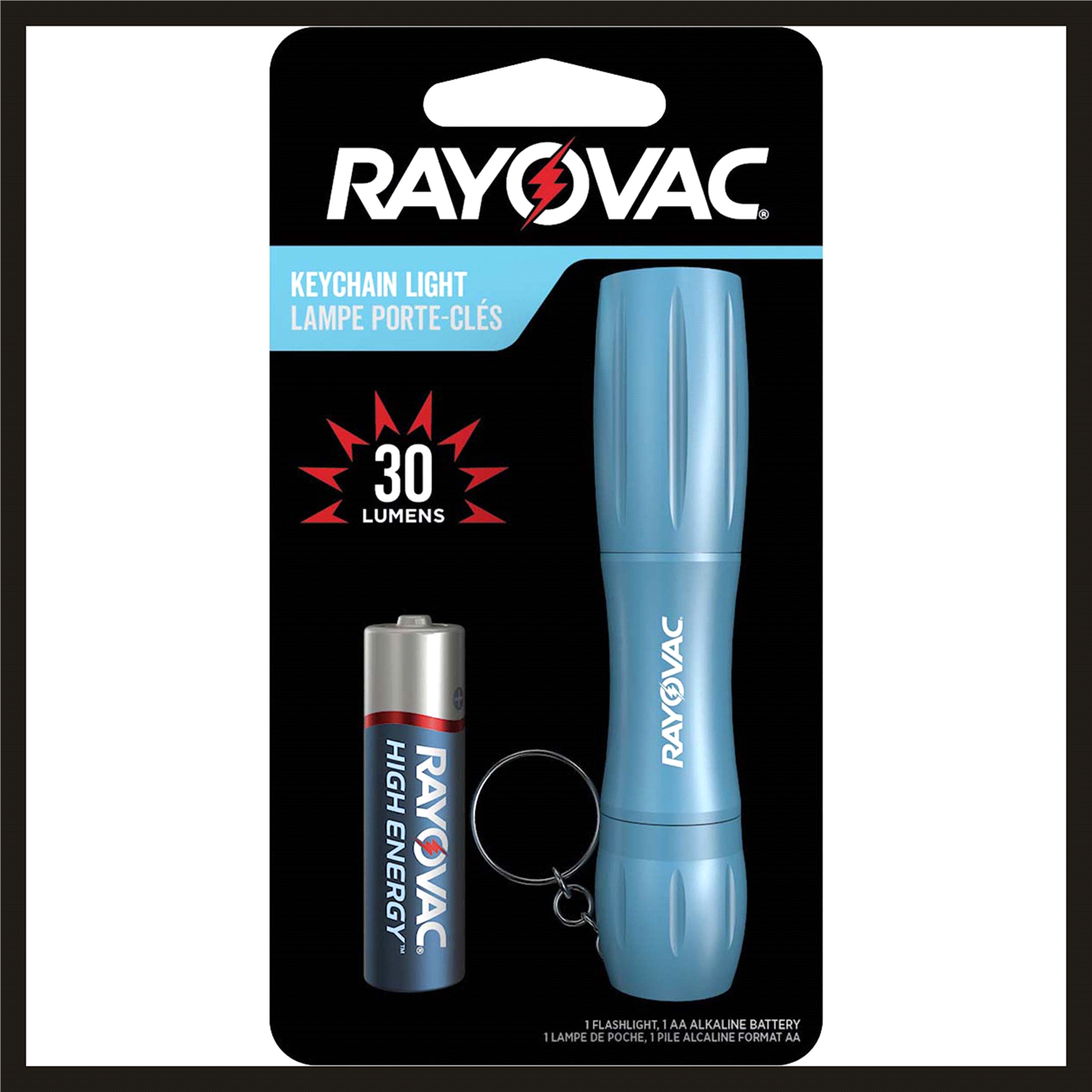 slide 1 of 2, Rayovac 30 Lumens Battery Powered Keychain Flashlight, 1 ct