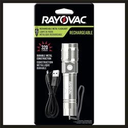 Rayovac 320 Lumens Rechargeable LED Flashlight