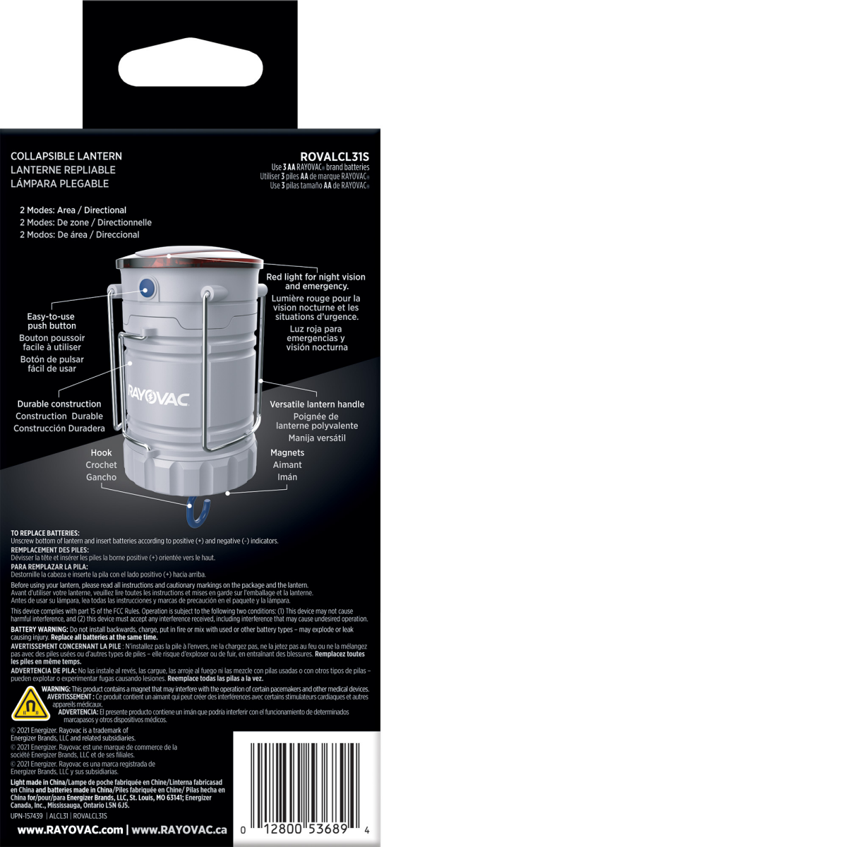 slide 2 of 2, Rayovac Collapsible Camp Lantern, 1 ct