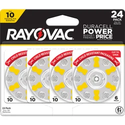 Rayovac Size 10 Hearing Aid Batteries (24 Pack)
