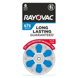 Rayovac Size 675 Hearing Aid Batteries