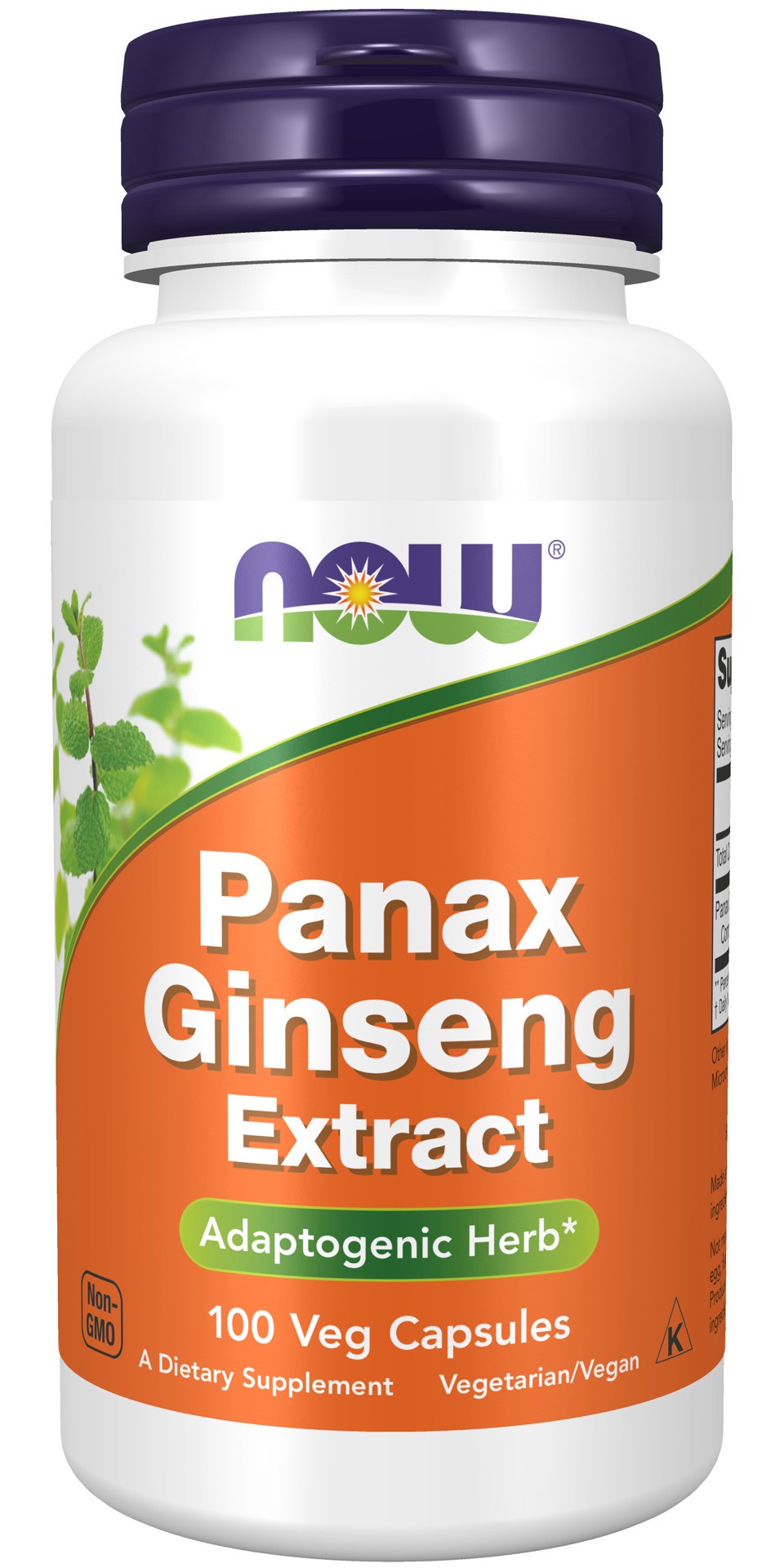 slide 1 of 4, NOW Panax Ginseng Extract - 100 Veg Capsules, 100 ct