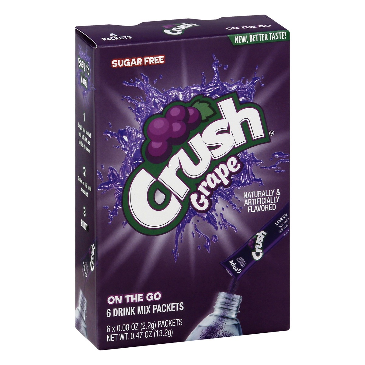 slide 2 of 9, Crush Grape Drink Mix Singles, 0.4 oz