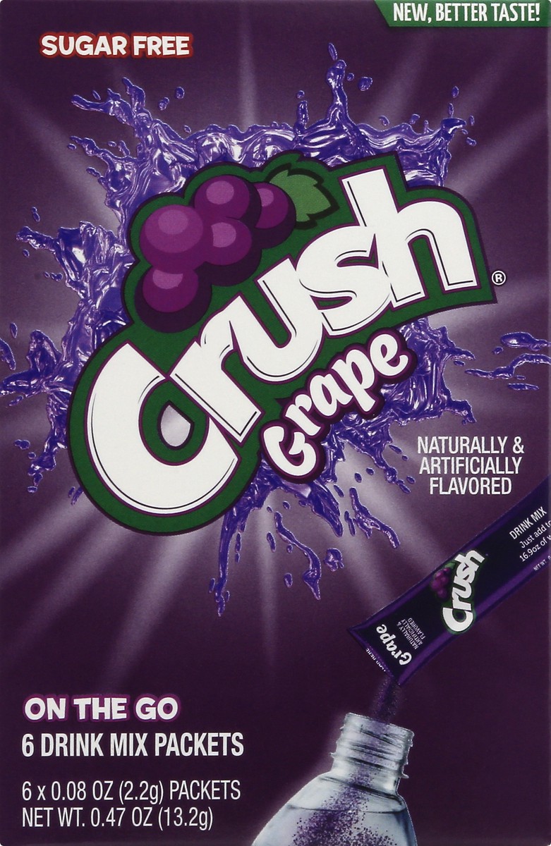 slide 6 of 9, Crush Grape Drink Mix Singles, 0.4 oz