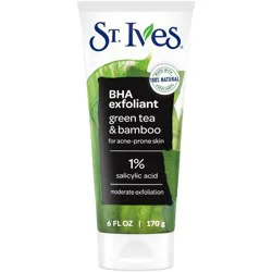 St. Ives BHA Green Tea & Bamboo Face Exfoliant For Acne Prone Skin - 6floz ​