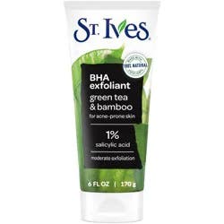 St. Ives BHA Green Tea & Bamboo Face Exfoliant For Acne Prone Skin - 6floz 
