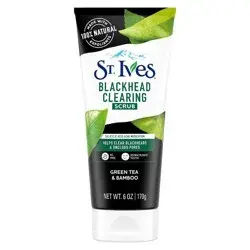 St. Ives Blackhead Clearing Face Scrub - Green Tea and Bamboo Scented - 1pk/6oz