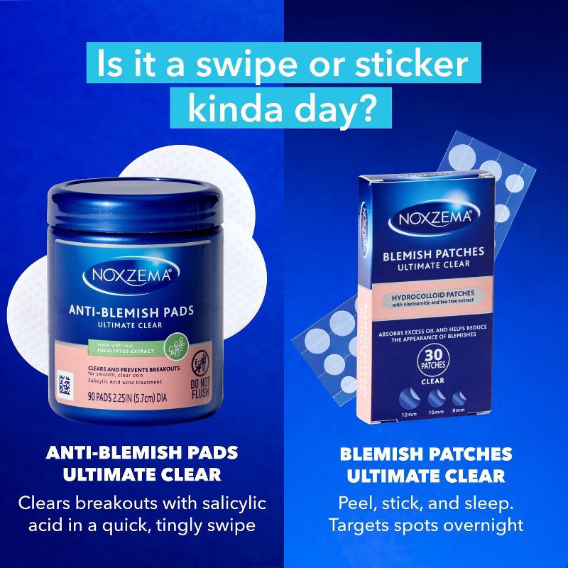 slide 8 of 9, Noxzema Ultimate Clear Anti Blemish Pads - Eucalyptus - 90ct, 90 ct