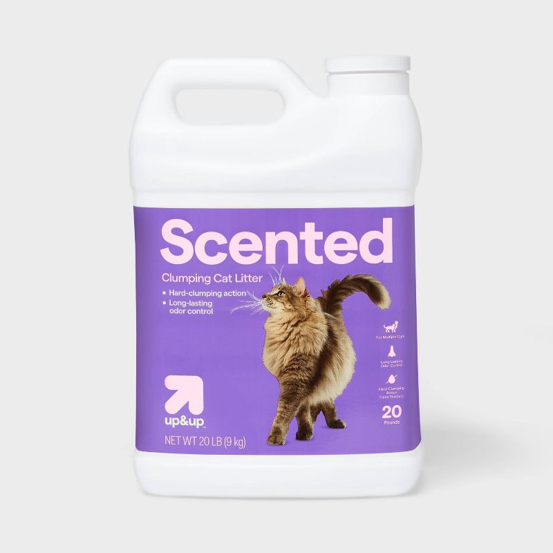 slide 1 of 4, Scented Clumping Cat Litter Jug - 20lbs - up&up™, 20 lb
