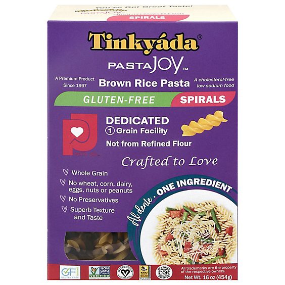 slide 1 of 1, Tinkyada Pasta Joy Ready Brown Rice Pasta Spirals Bag - 16 Oz, 16 oz