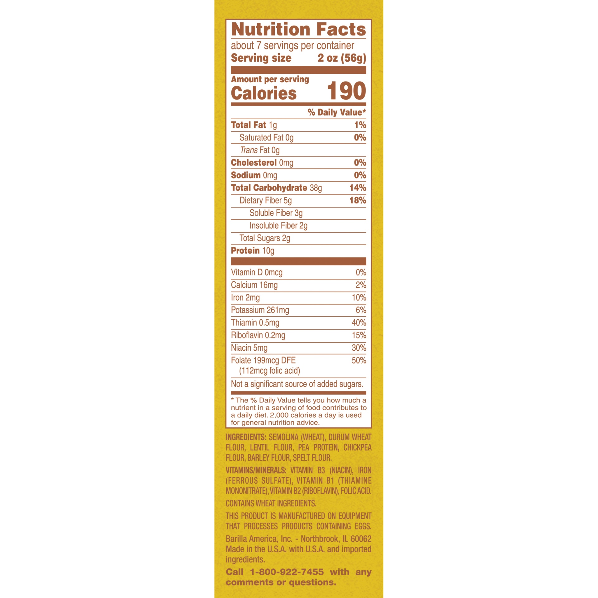 slide 5 of 8, Barilla Protein +™ Rotini Grain & Legume Pasta 14.5 oz. Box, 14.5 oz