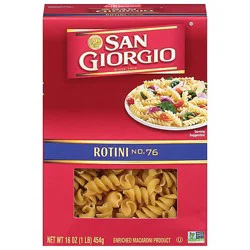 San Giorgio Pasta Rotini Box - 16 Oz