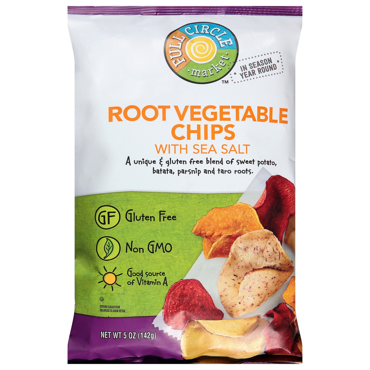 slide 14 of 16, Full Circle Market Root Vegetable Chips with Sea Salt 5 oz, 5 oz