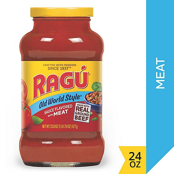 slide 1 of 13, Ragu Old World Style Sauce Flavored With Meat - 23.9 Oz, 23.9 oz