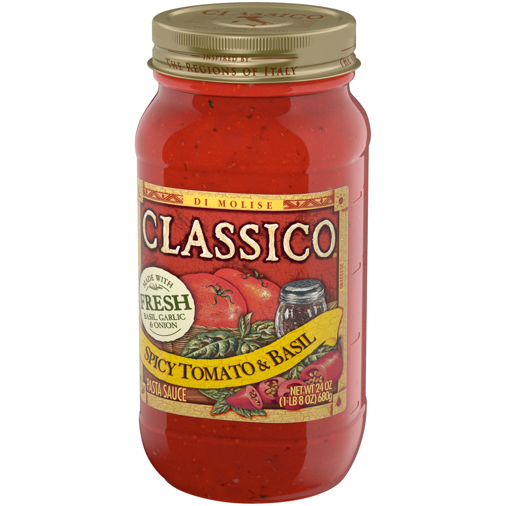 slide 7 of 7, Classico Spicy Tomato & Basil Pasta Sauce, 24 oz. Jar, 24 oz