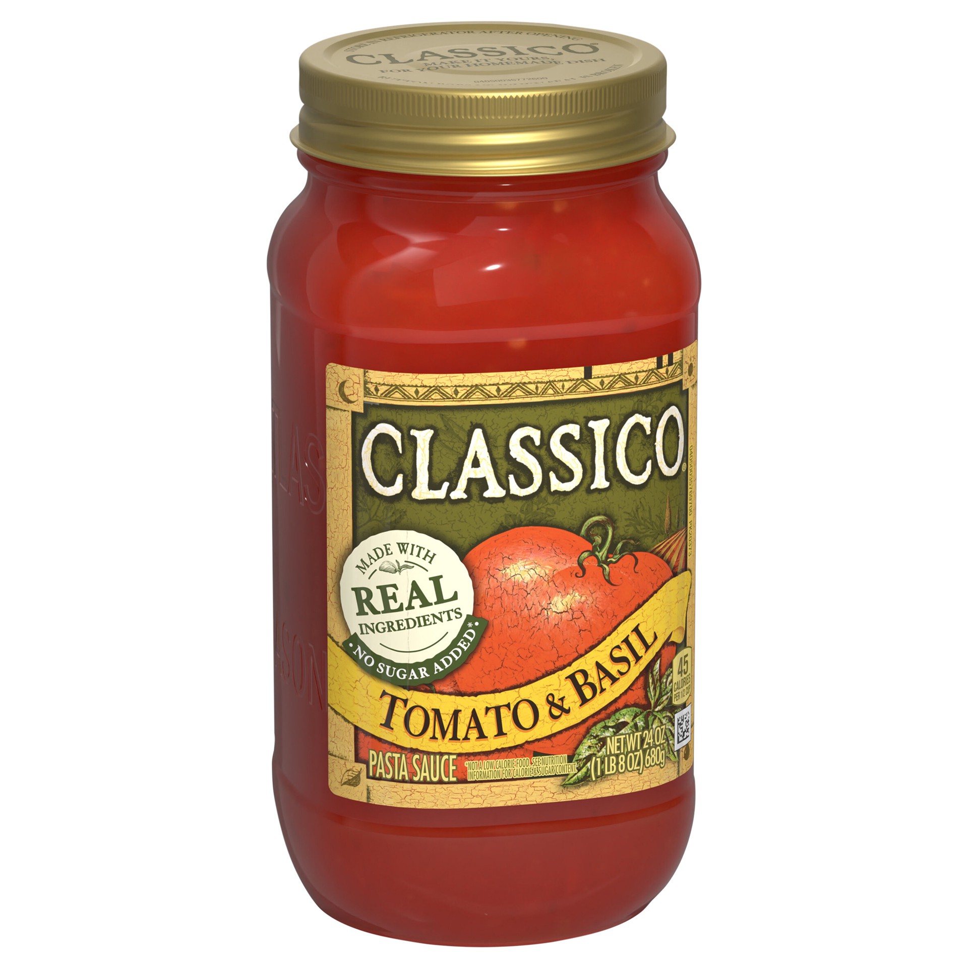 slide 9 of 12, Classico Tomato & Basil Pasta Sauce Jar - 24 Oz, 24 oz