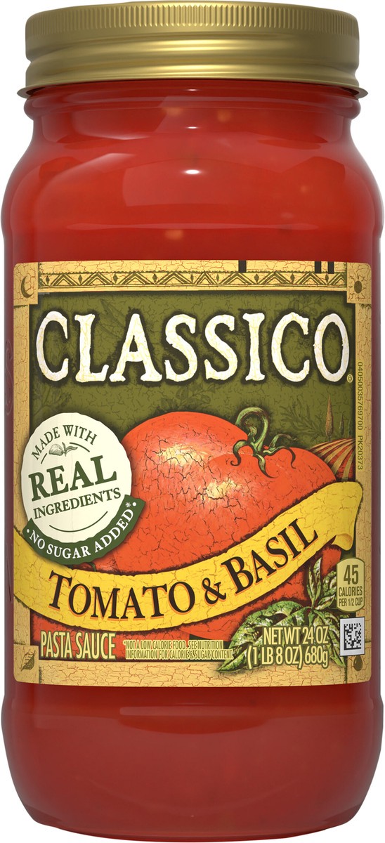 slide 6 of 12, Classico Tomato & Basil Pasta Sauce Jar - 24 Oz, 24 oz