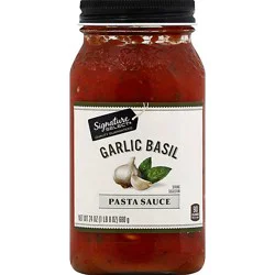 Signature Select Pasta Sauce Garlic Basil Jar - 24 Oz