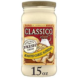 Classico Roasted Garlic Alfredo Pasta Sauce Jar - 15 Oz