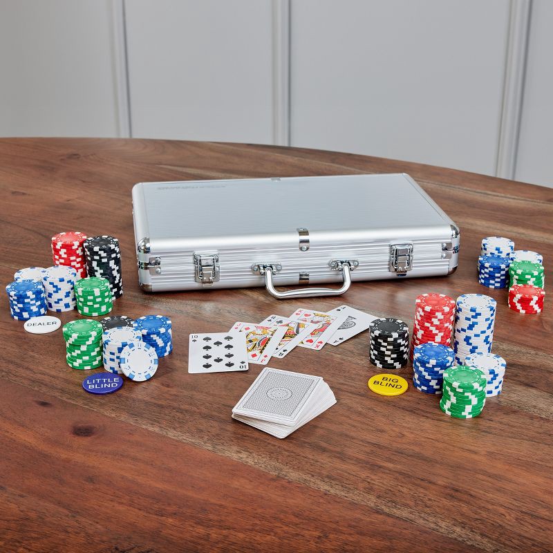 slide 2 of 6, Game Gallery Poker Set with Professional Weight Poker Chips 400pc, 400 ct