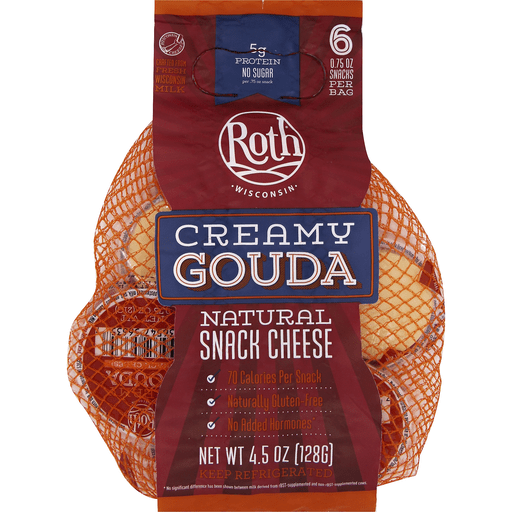 slide 2 of 2, Roth Cheese Creamy Gouda Natural Snack Cheese, 6 ct; 0.75 oz