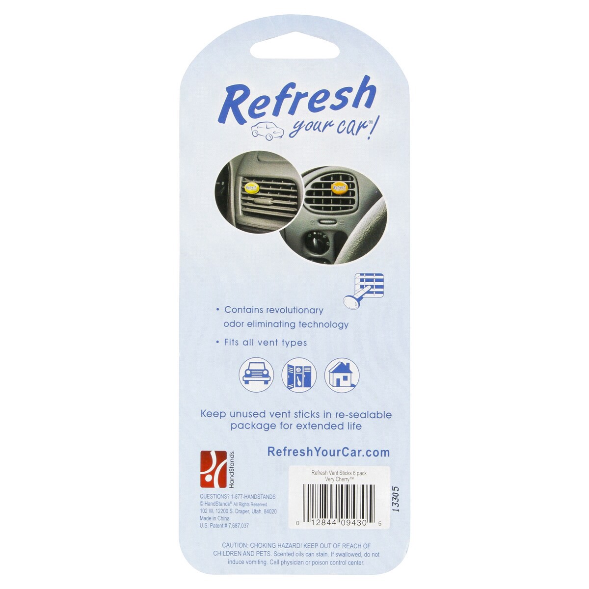 slide 2 of 2, Refresh Your Car! Refresh Very Cherry Vent Stick Freshener, 6 ct