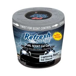 Refresh Your Car! Gel Can Air Freshener (Lightning Bolt/Ice Storm Scent, 5 oz)