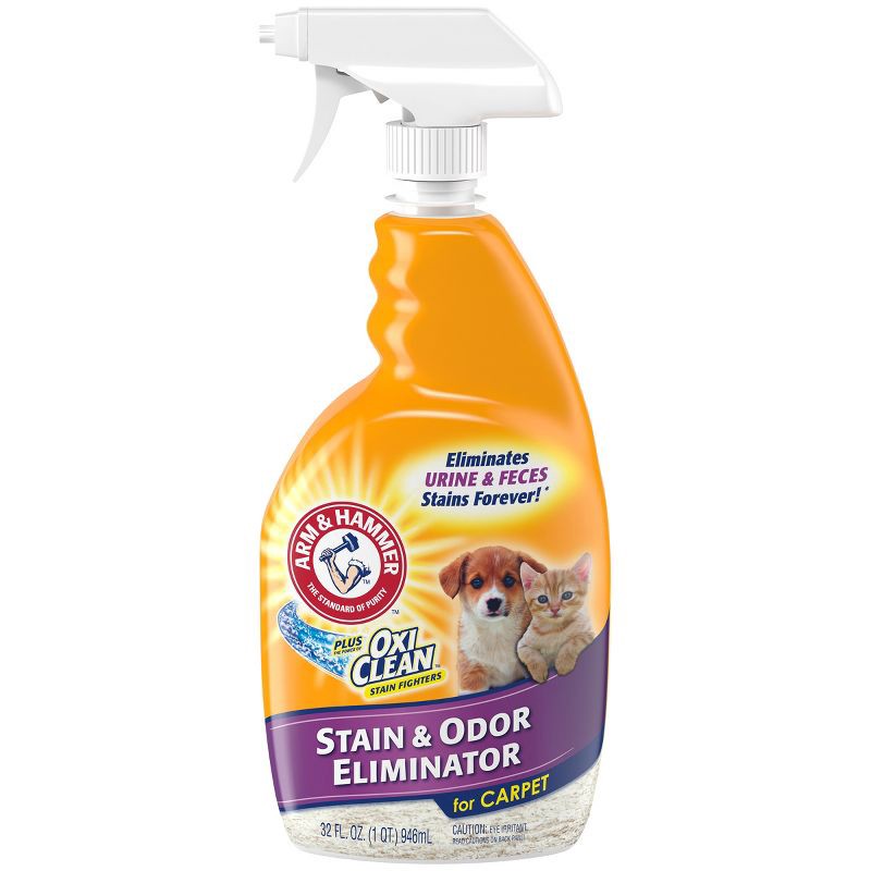 slide 1 of 7, Arm & Hammer Plus Oxiclean Pet Stain & Odor Eliminator for Carpet - 32oz, 32 oz