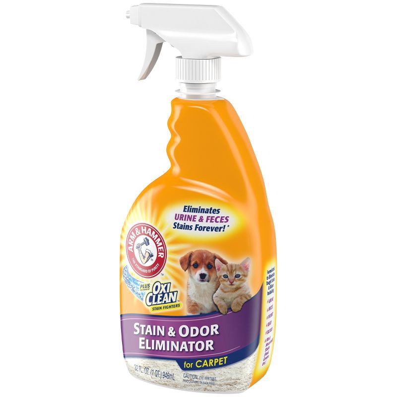 slide 3 of 9, Arm & Hammer Plus Oxiclean Pet Stain & Odor Eliminator for Carpet - 32oz, 32 oz