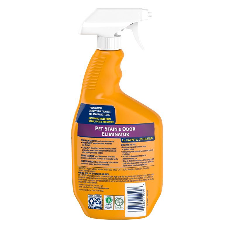 slide 7 of 9, Arm & Hammer Plus Oxiclean Pet Stain & Odor Eliminator for Carpet - 32oz, 32 oz