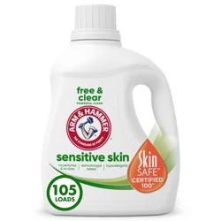 Arm & Hammer Free & Clear Sensitive Skin HE Liquid Laundry Detergent 105 Loads - 105 fl oz