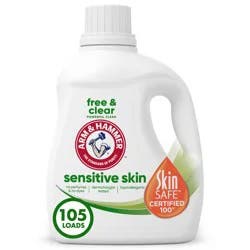 Arm & Hammer Free & Clear Sensitive Skin HE Liquid Laundry Detergent 105 Loads - 105 fl oz
