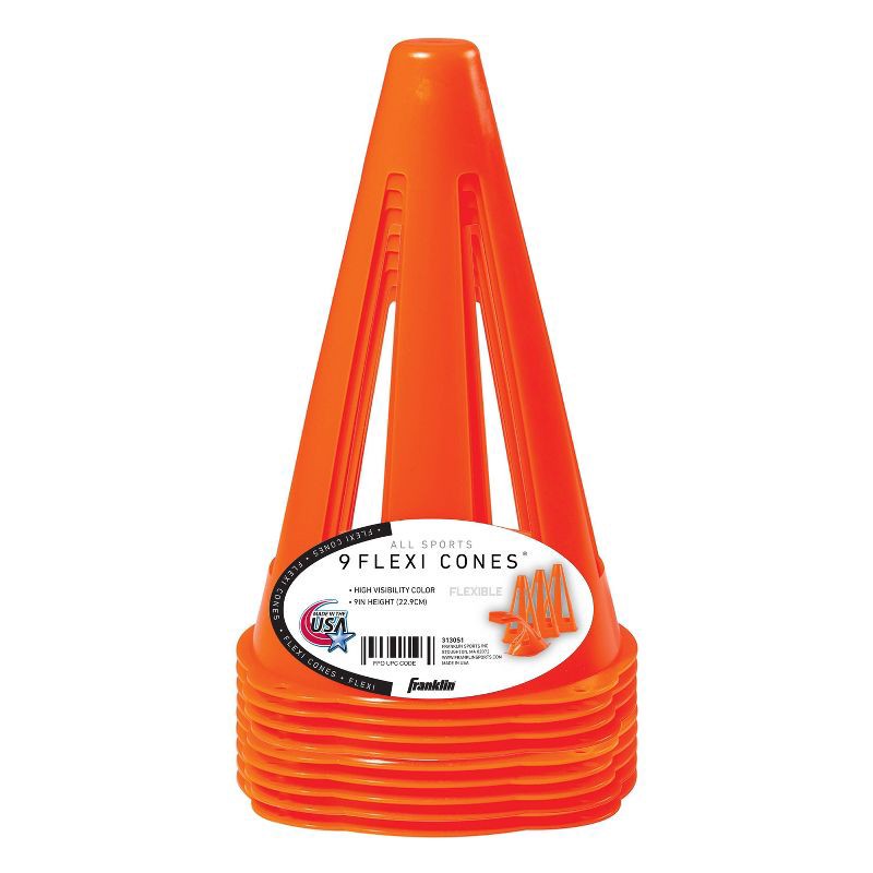 slide 5 of 9, Franklin Sports MLS Flexi Cones - 4ct: Polyethylene Field Equipment for Soccer, Baseball, 4 ct