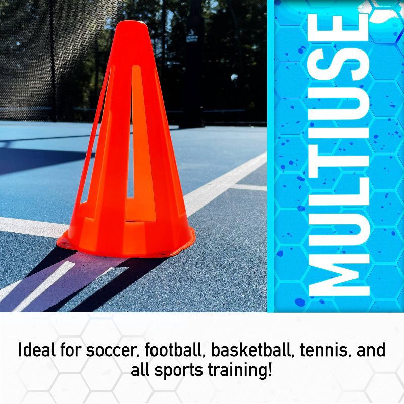 slide 8 of 9, Franklin Sports MLS Flexi Cones - 4ct: Polyethylene Field Equipment for Soccer, Baseball, 4 ct