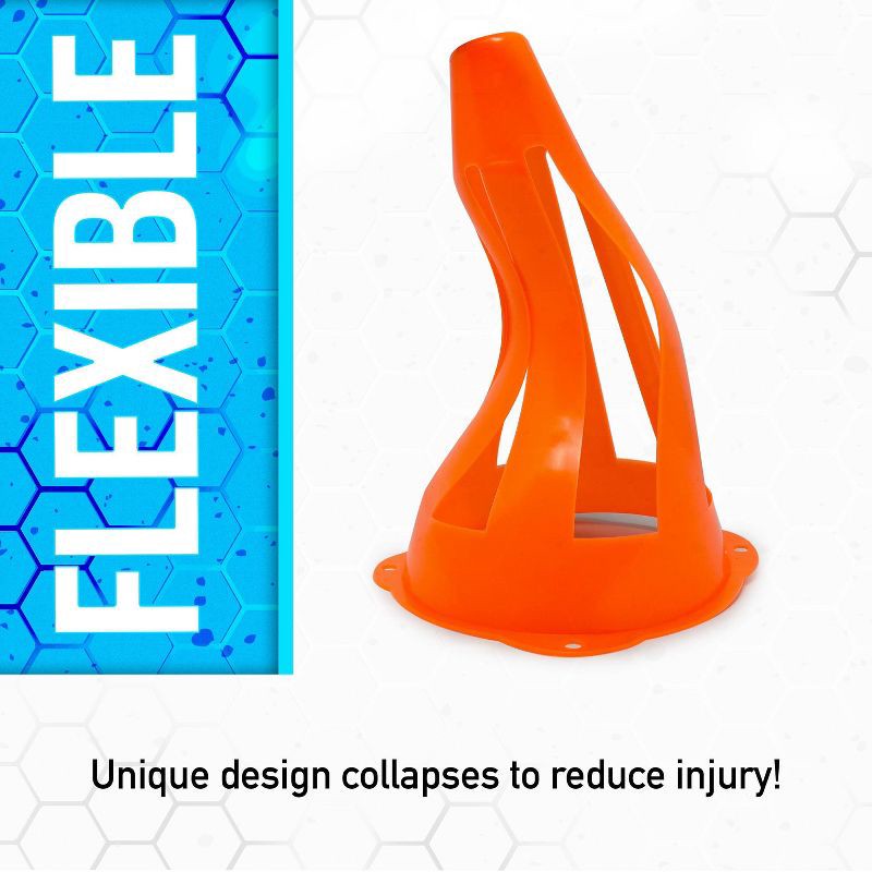 slide 6 of 9, Franklin Sports MLS Flexi Cones - 4ct: Polyethylene Field Equipment for Soccer, Baseball, 4 ct