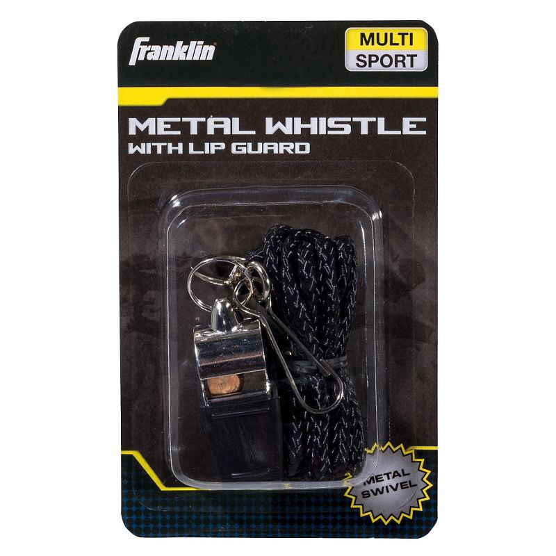slide 2 of 3, Franklin Sports Metal Whistle with Lip Guard, 1 ct