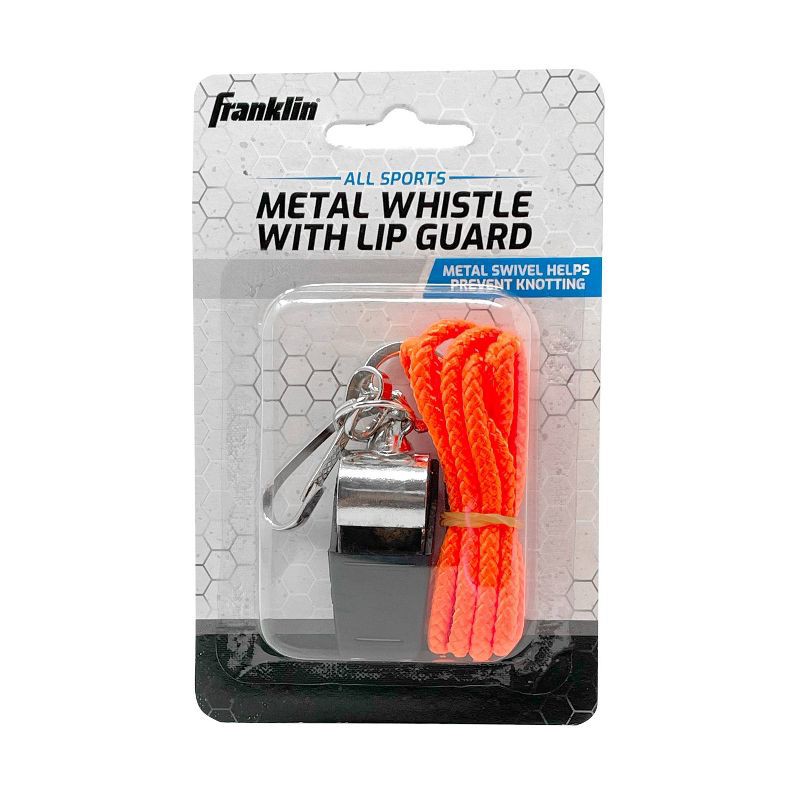 slide 3 of 9, Franklin Sports Metal Whistle with Lip Guard, 1 ct