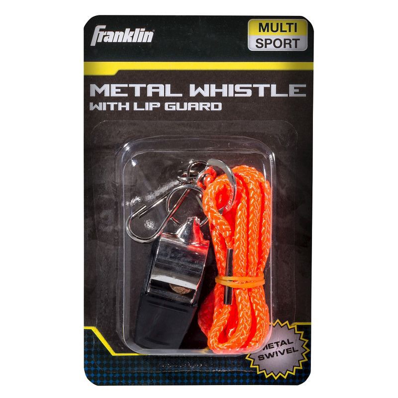 slide 3 of 3, Franklin Sports Metal Whistle with Lip Guard, 1 ct