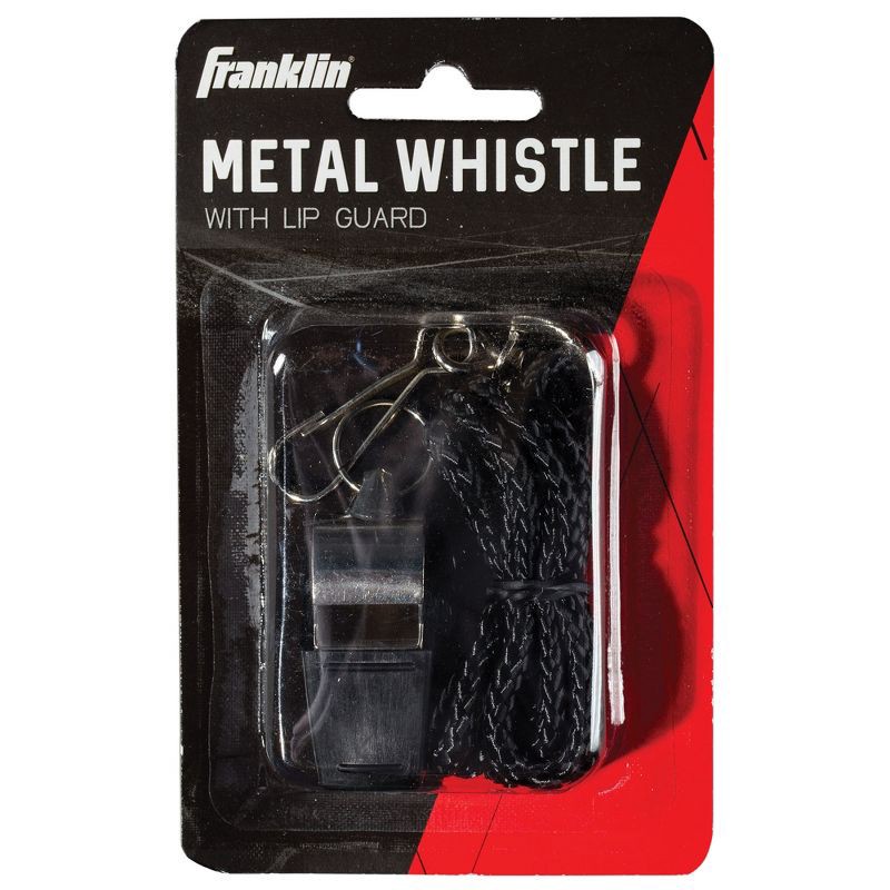 slide 1 of 3, Franklin Sports Metal Whistle with Lip Guard, 1 ct
