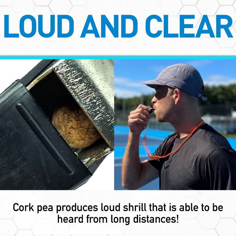 slide 6 of 9, Franklin Sports Metal Whistle with Lip Guard, 1 ct