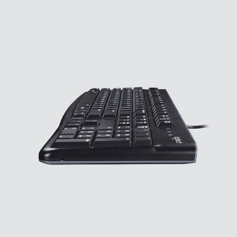 slide 4 of 7, Logitech K120 Ergonomic Desktop USB Keyboard - Black (920-002478), 1 ct