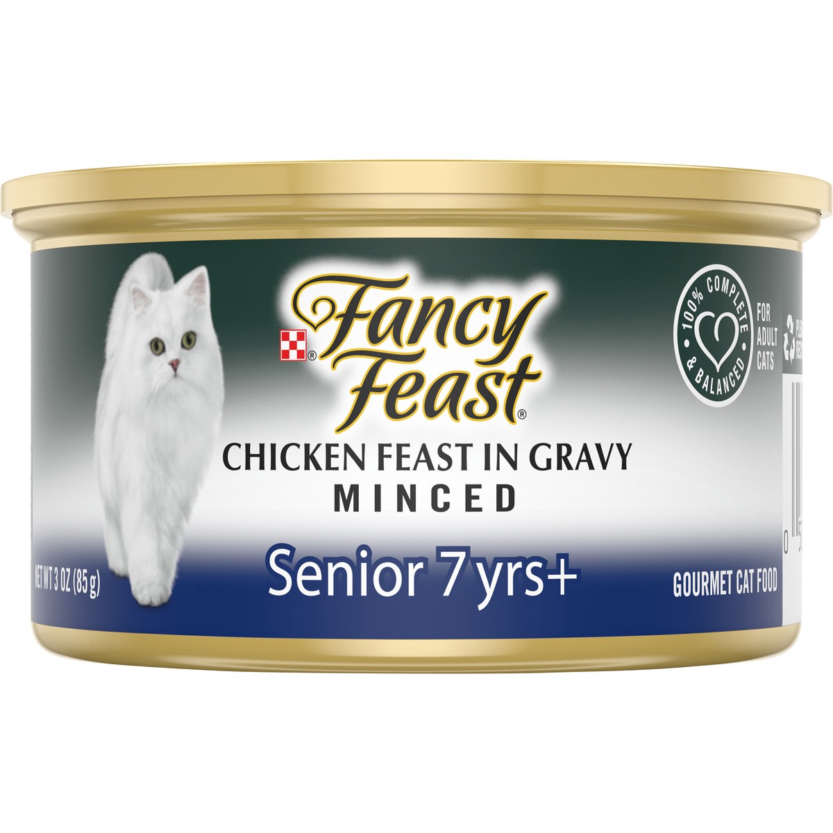 slide 5 of 7, Fancy Feast Purina Fancy Feast High Protein Senior Gravy Wet Cat Food, Chicken Feast Minced Senior 7+, 3 oz