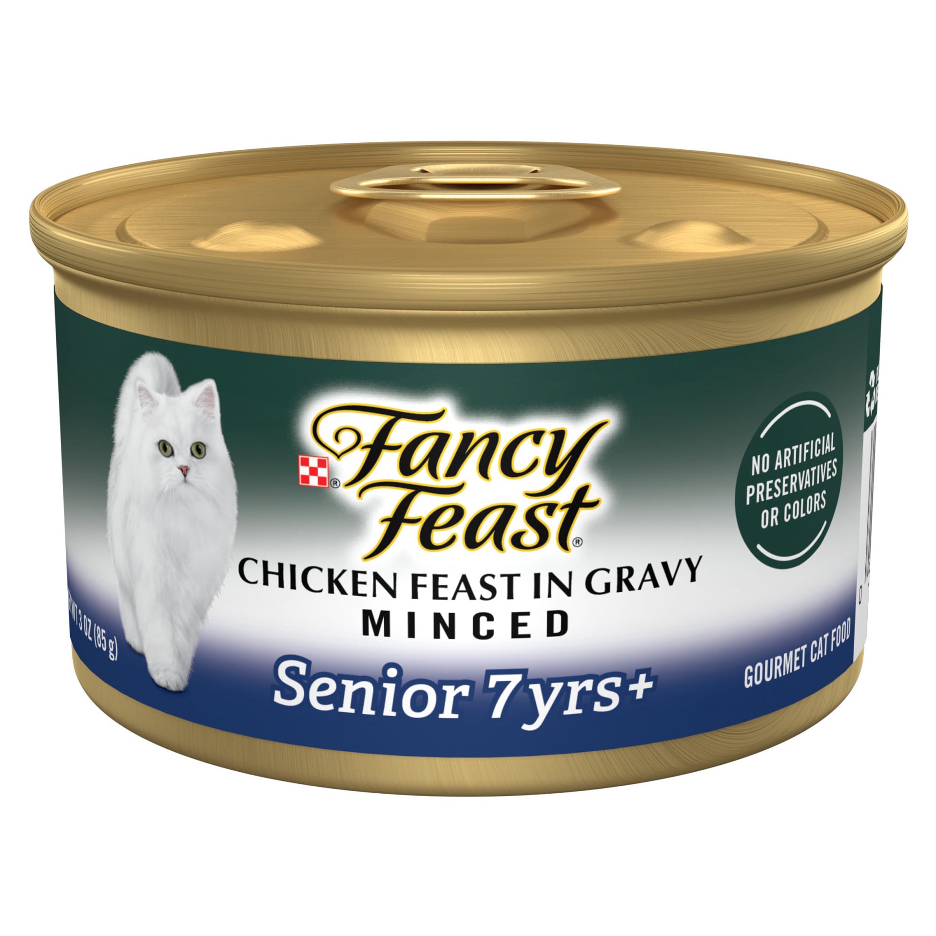 slide 1 of 7, Fancy Feast Purina Fancy Feast High Protein Senior Gravy Wet Cat Food, Chicken Feast Minced Senior 7+, 3 oz