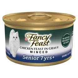 Purina Fancy Feast High Protein Senior Gravy Wet Cat Food, Chicken Feast Minced Senior 7+