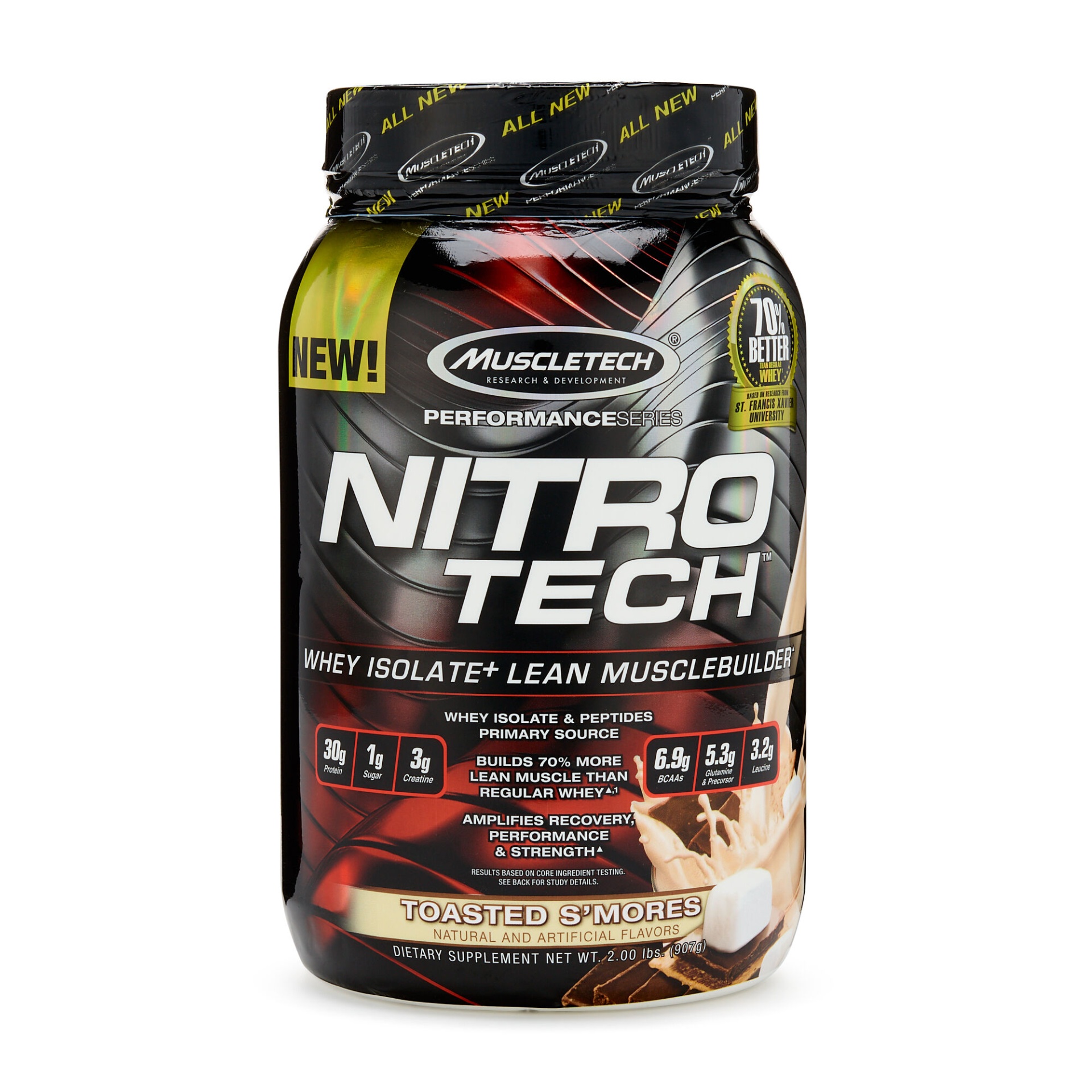 slide 1 of 1, MuscleTech Nitro-Tech - Toasted S'mores, 2 lb