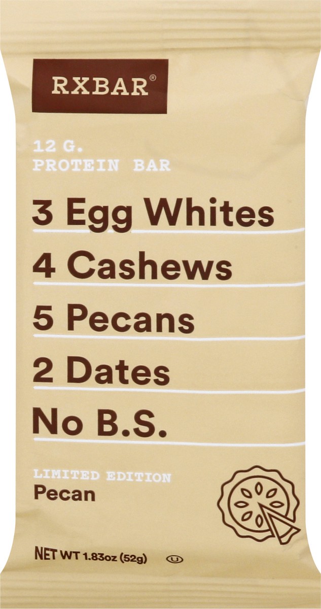 slide 6 of 13, RXBAR Protein Bar, Pecan, 1.83 oz, 1.83 oz