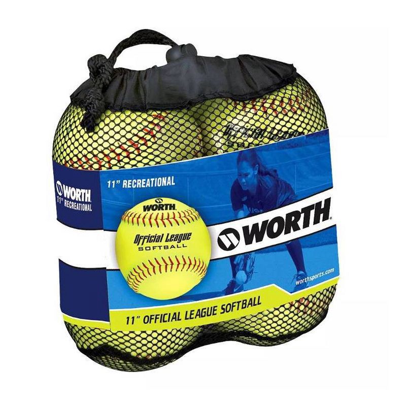 slide 2 of 5, Rawlings Fastpitch Softball 4pk, 4 ct