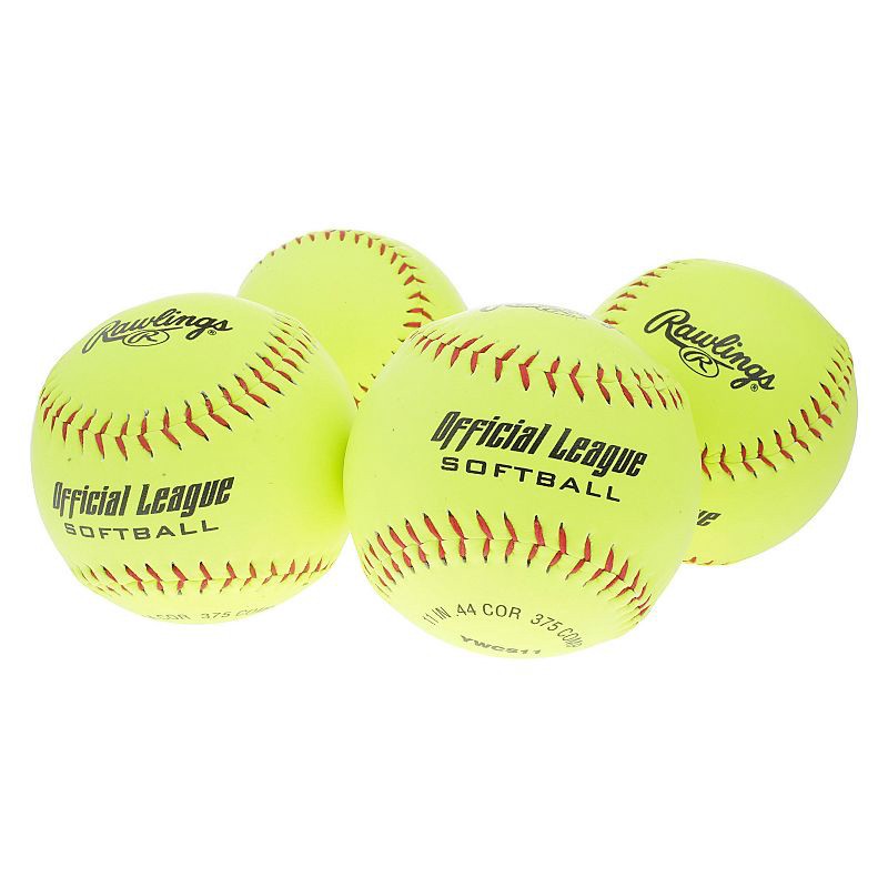 slide 5 of 5, Rawlings Fastpitch Softball 4pk, 4 ct