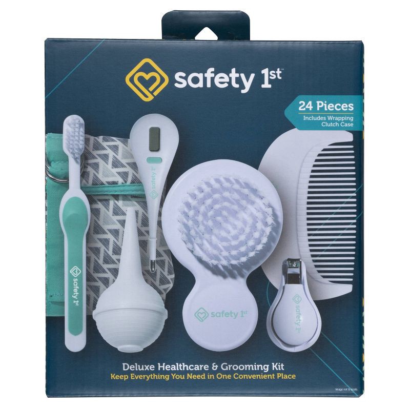 slide 1 of 5, Safety 1st Deluxe Nursery Healthcare & Grooming Kit - Pyramids Aqua, 1 ct